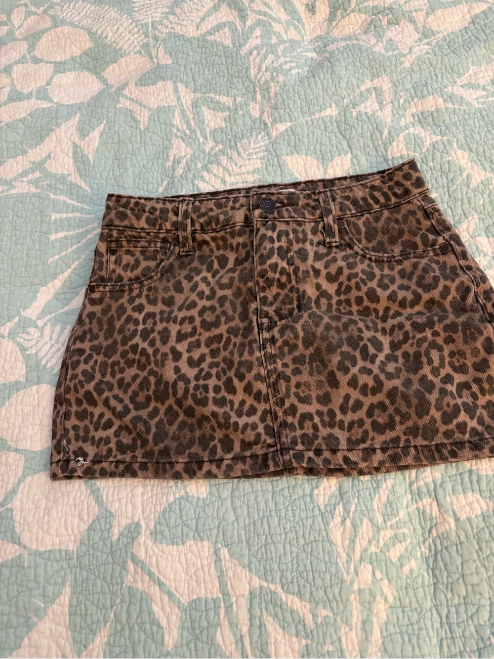 Celebrity Pink Leopard Print Mini Skirt - Brown/Black - women’s 00/23